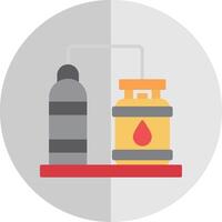 Oil Refinery Flat Scale Icon vector