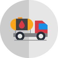 Tank Truck Flat Scale Icon vector