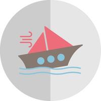 Shipwreck Flat Scale Icon vector