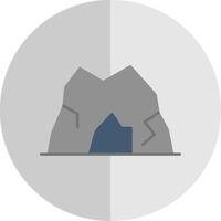 cueva plano escala icono vector