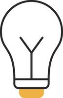 Idea Skined Filled Icon vector