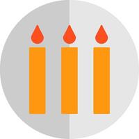 Candle Flat Scale Icon vector