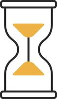 Hourglass Skined Filled Icon vector