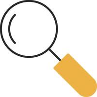 Search Skined Filled Icon vector