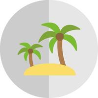 isla plano escala icono vector