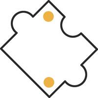 Puzzle Skined Filled Icon vector