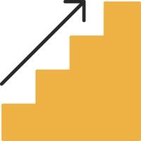 Stairs Skined Filled Icon vector