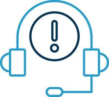 Help Line Blue Two Color Icon vector