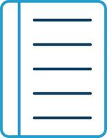 Notebook Line Blue Two Color Icon vector