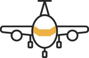 Airplane Skined Filled Icon vector