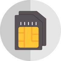 Sim Flat Scale Icon vector