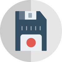 Floppy Disk Flat Scale Icon vector