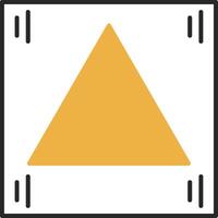 Triangle Skined Filled Icon vector