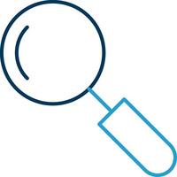 Search Line Blue Two Color Icon vector