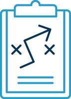 Plan Line Blue Two Color Icon vector