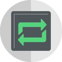 Repeat Flat Scale Icon vector