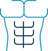 Six Pack Line Blue Two Color Icon vector