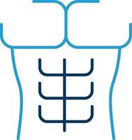 Six Pack Line Blue Two Color Icon vector