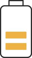 Battery Skined Filled Icon vector