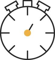 Stopwatch Skined Filled Icon vector