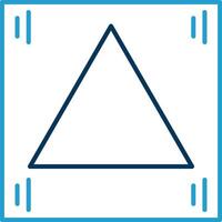 Triangle Line Blue Two Color Icon vector