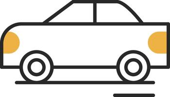 Race Car Skined Filled Icon vector