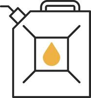 Gas Can Skined Filled Icon vector