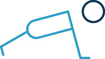 Exercise Line Blue Two Color Icon vector