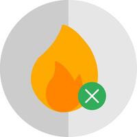 No Fire Flat Scale Icon vector