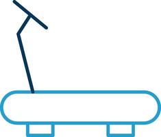 Treadmill Line Blue Two Color Icon vector