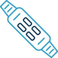 Fitness Bracelet Line Blue Two Color Icon vector