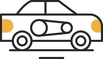 Belt Drive Kit Skined Filled Icon vector