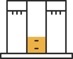 Closet Skined Filled Icon vector