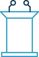 Podium Line Blue Two Color Icon vector