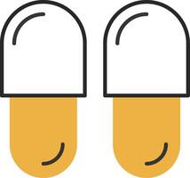 Slipper Skined Filled Icon vector