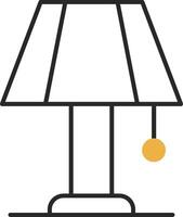 Table Lamp Skined Filled Icon vector