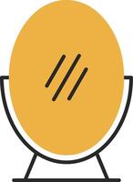 Mirror Skined Filled Icon vector