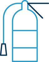 Extinguisher Line Blue Two Color Icon vector