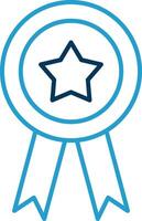 Medal Line Blue Two Color Icon vector
