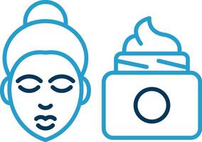 Skin Care Line Blue Two Color Icon vector