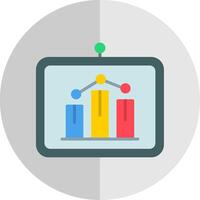 Bar Chart Flat Scale Icon vector