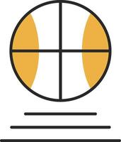 Basketball Skined Filled Icon vector