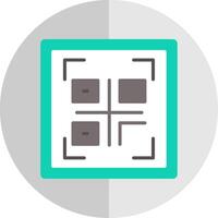 Qr Code Flat Scale Icon vector