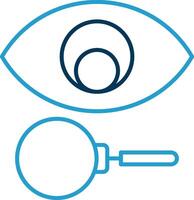 Vision Line Blue Two Color Icon vector