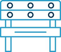 Bench Line Blue Two Color Icon vector