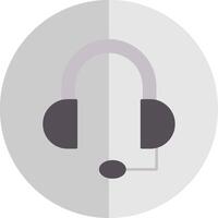 Headphone Flat Scale Icon vector