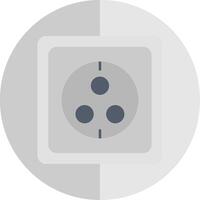 Wall Socket Flat Scale Icon vector