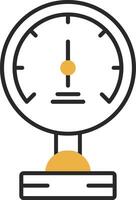 Pressure Meter Skined Filled Icon vector