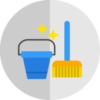 Cleaning Tools Flat Scale Icon vector