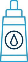 Lubricant Line Blue Two Color Icon vector